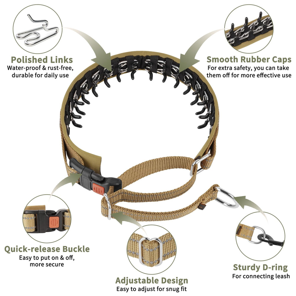 Mayerzon martingale no pull collar reflective webbing enables safer night walks