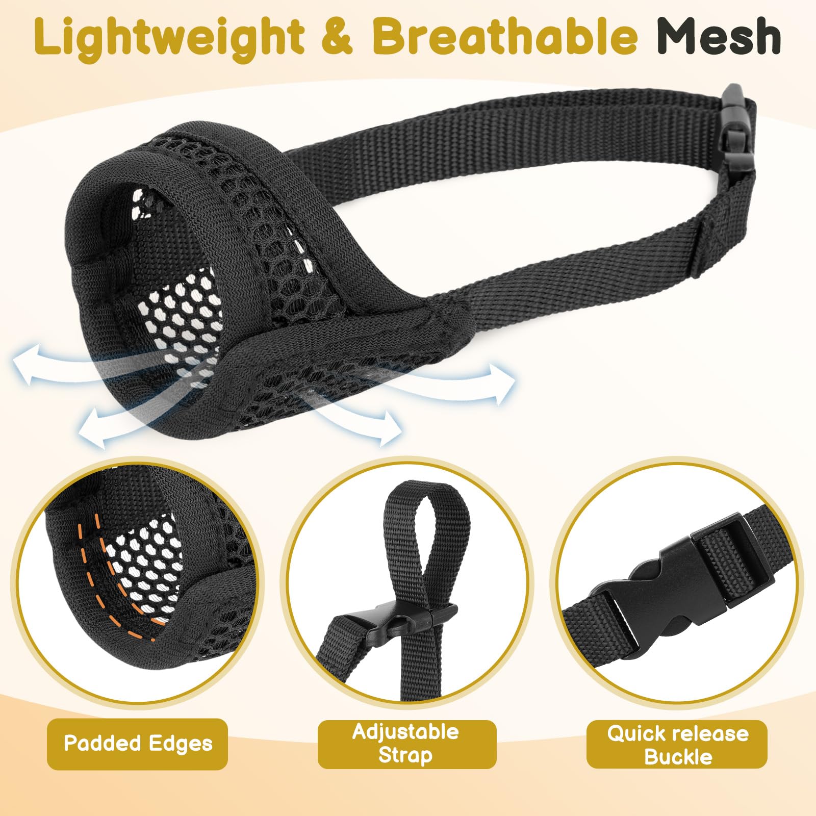 Mayerzon mesh muzzle size XS fit guides precise measurement
