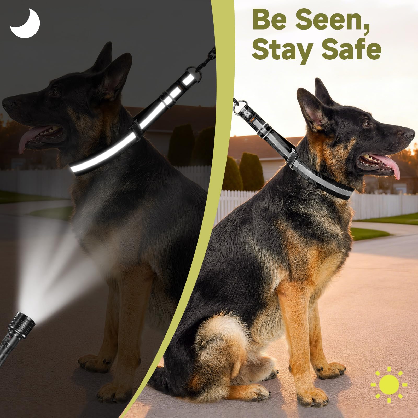 Mayerzon No-Pull Martingale Collar size chart image demonstrates accurate neck measurement