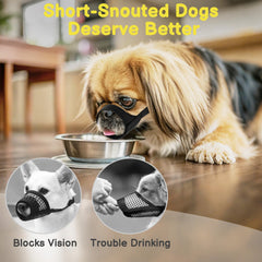 Mayerzon Short Snout Muzzle oxford-fabric exterior and water-repellent lining; durable.