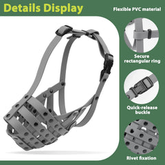 Mayerzon Pitbull Muzzle adjustable-buckle ensures secure fit across sizes