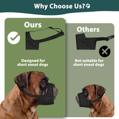 Mayerzon Pitbull Muzzle adjustable strap aids secure fit.