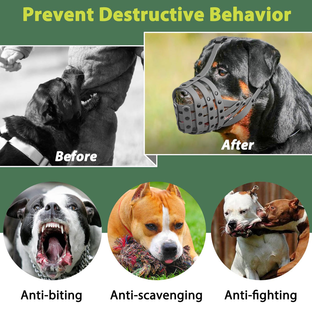 Mayerzon Pitbull Muzzle lightweight-pvc emphasizes comfortable wear during play and walk.