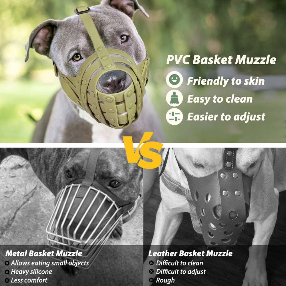 Mayerzon Pitbull Muzzle prevents biting and scavenging during training sessions