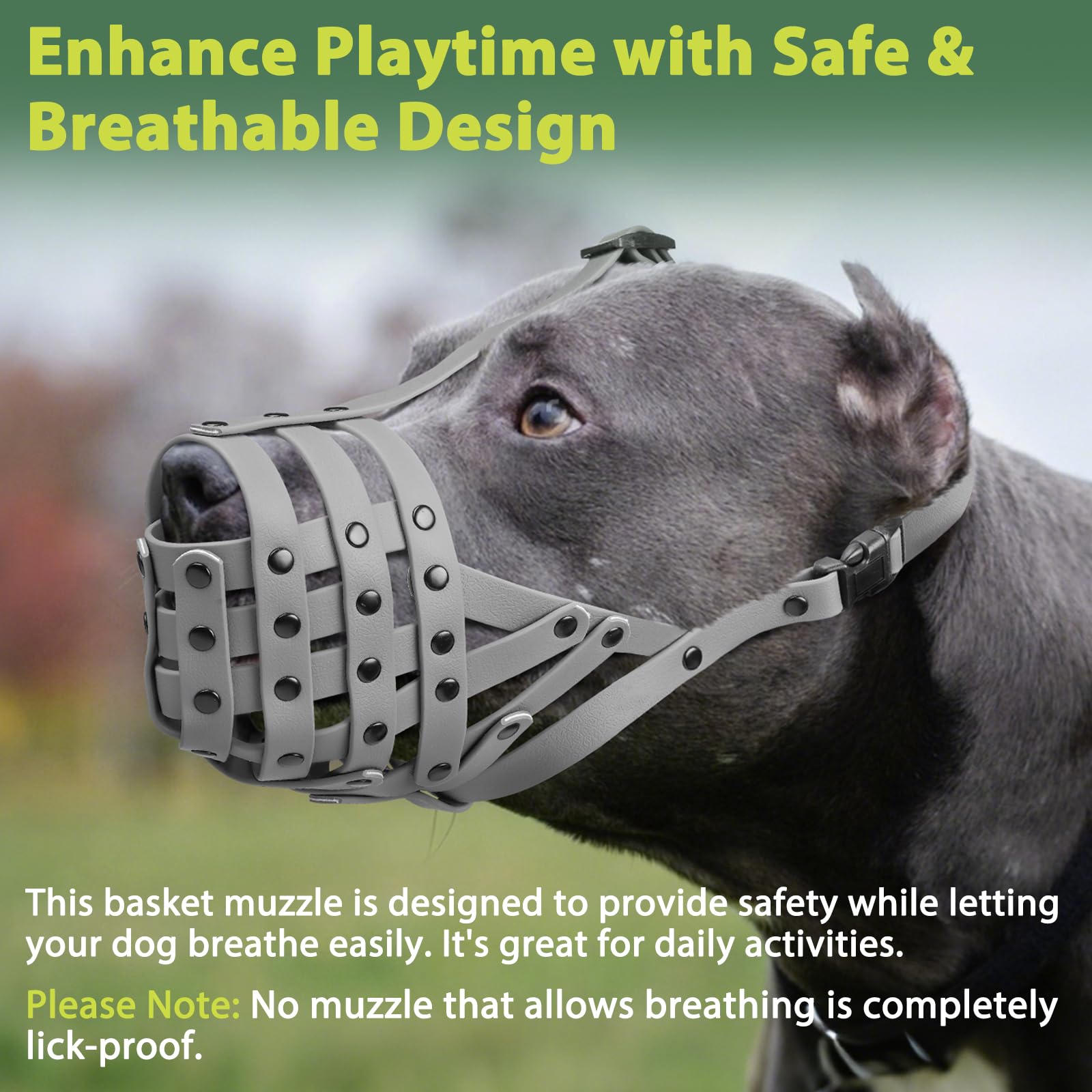 Mayerzon Pitbull Muzzle social-outing eases calm outings at public venues