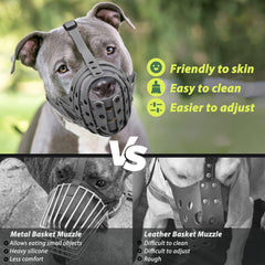 Mayerzon Pitbull Muzzle soft-pvc-material respects delicate nose area