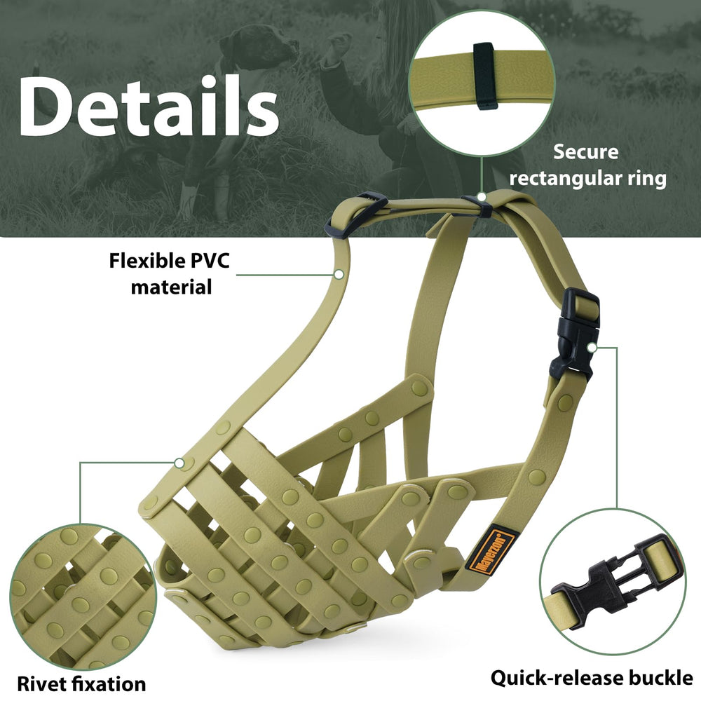 Mayerzon PVC muzzle durable material for robust dogs and long-lasting use