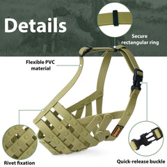Mayerzon PVC muzzle durable material for robust dogs and long-lasting use
