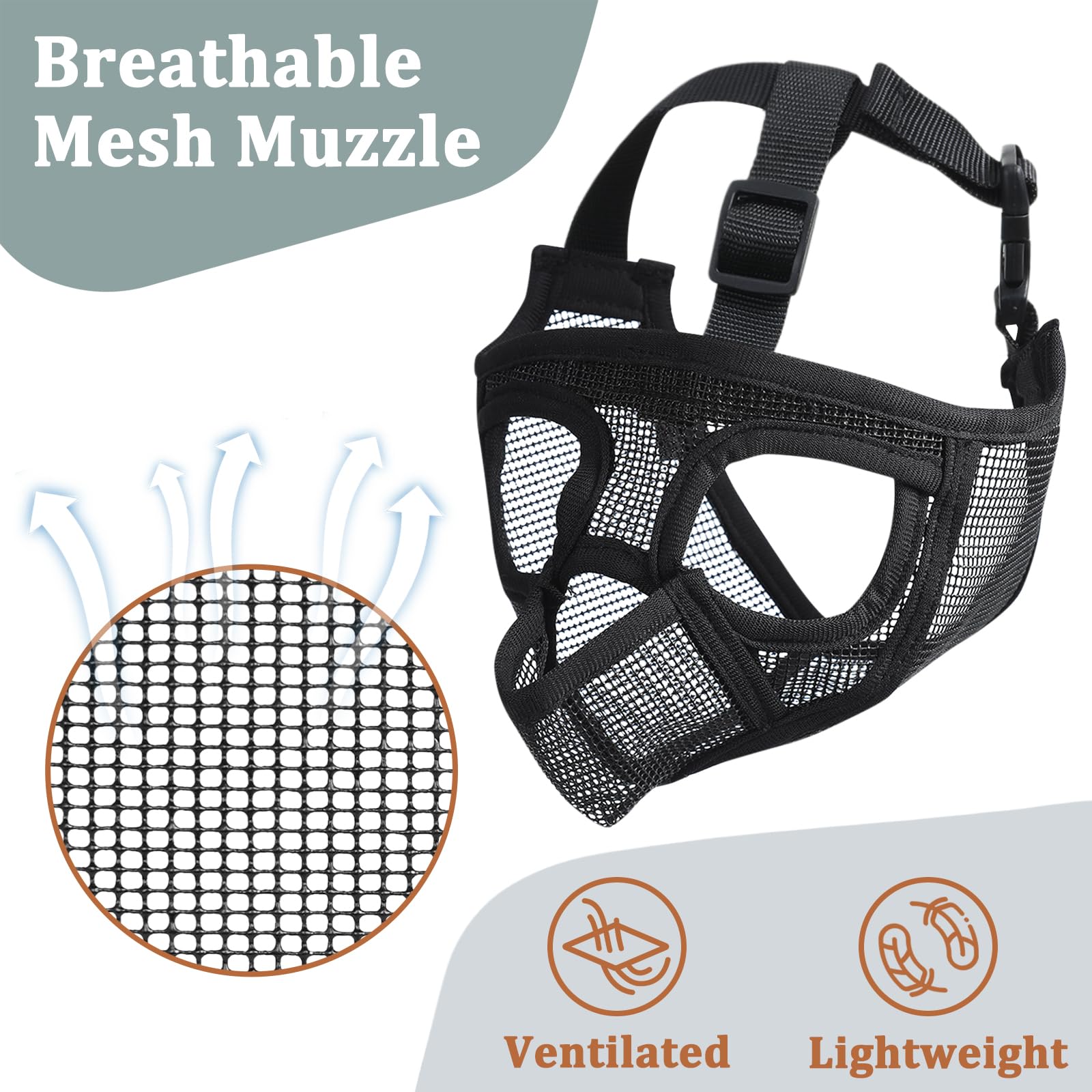Mayerzon Short Snout Muzzle with adjustable strap for secure fit