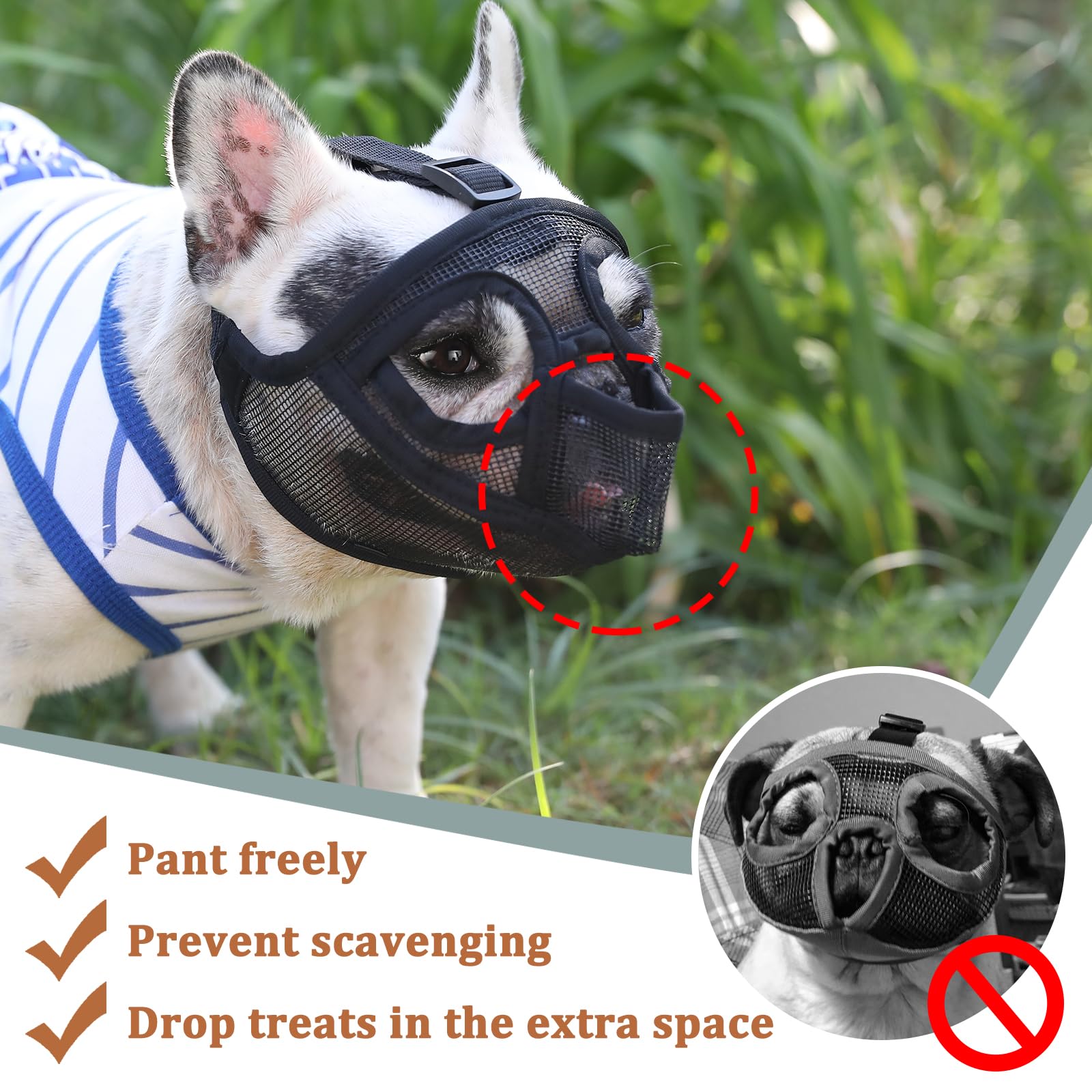 Mayerzon Short Snout Muzzle eyehole design offers clear vision
