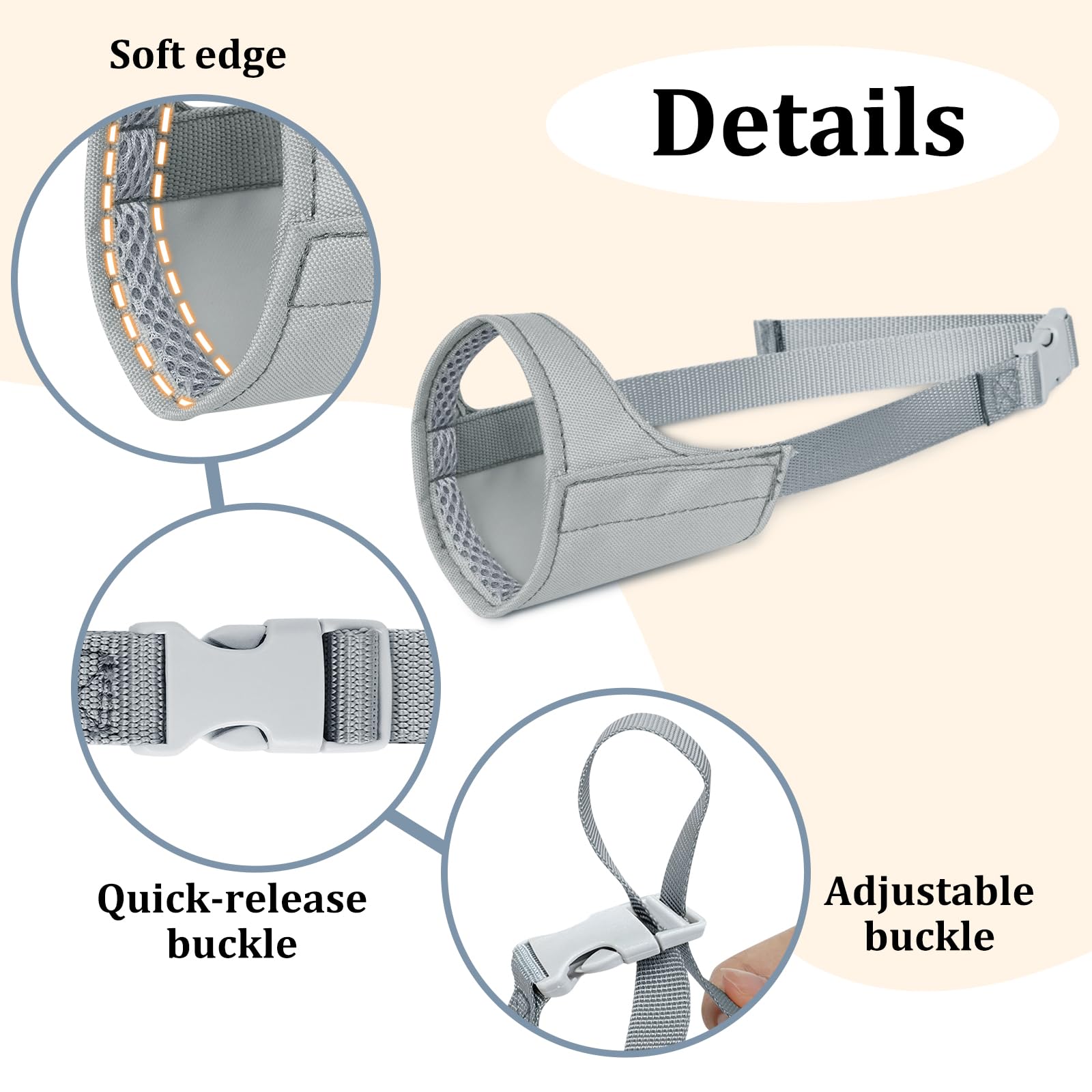 Mayerzon Travel and walk friendly muzzle for trips and training