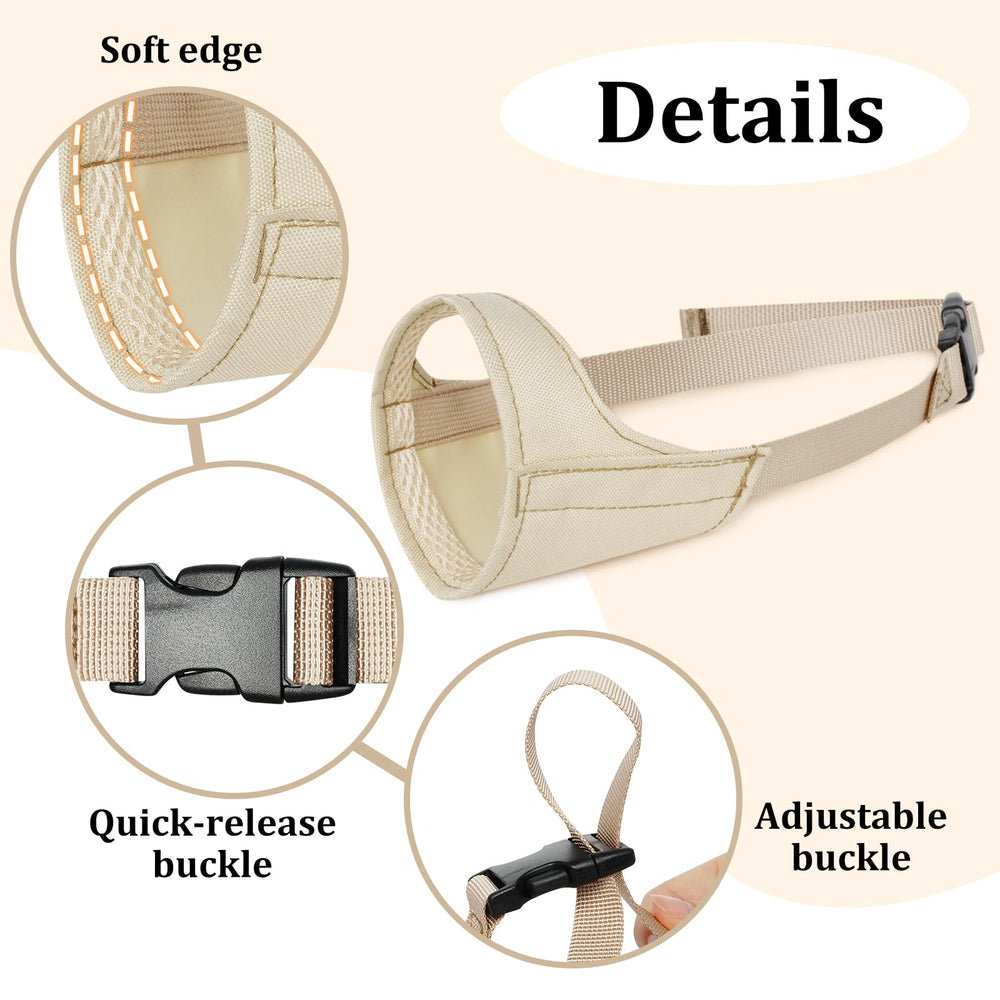 Mayerzon short-snout muzzle training aid for polite socialization.