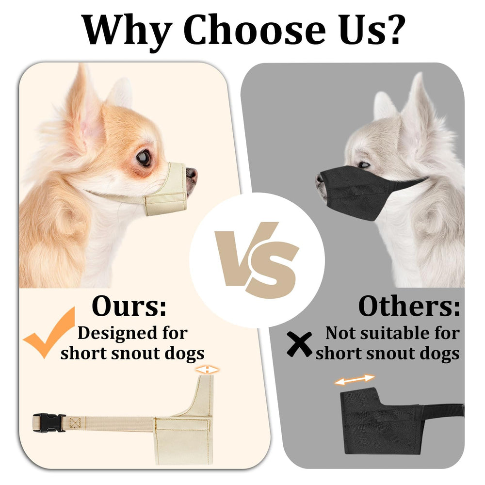 Mayerzon short-snout muzzle with oxford fabric durability resists claws and wear.