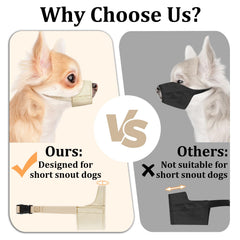 Mayerzon short-snout muzzle with oxford fabric durability resists claws and wear.