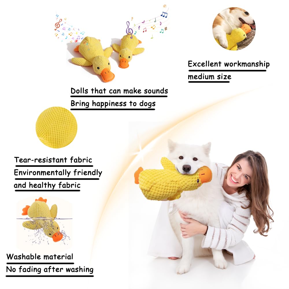 MayFancy Quack-Quack Calming Duck Toy durable-chewer design withstands daily chewing sessions