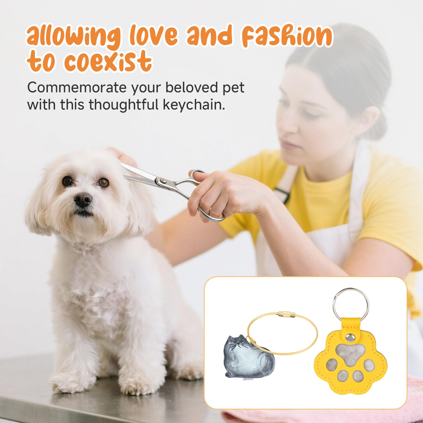 Maymalze memorial keychain suits dogs, cats, and other cherished companions.