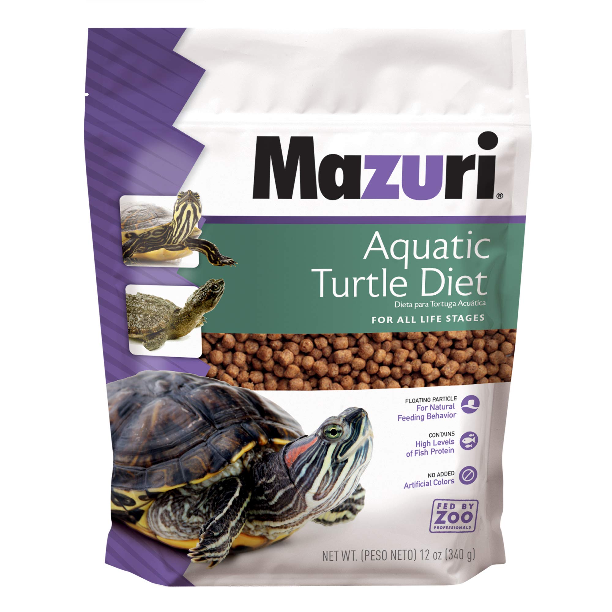 Mazuri alimento para tortugas de agua dulce, pellet flotante para alimentación natural
