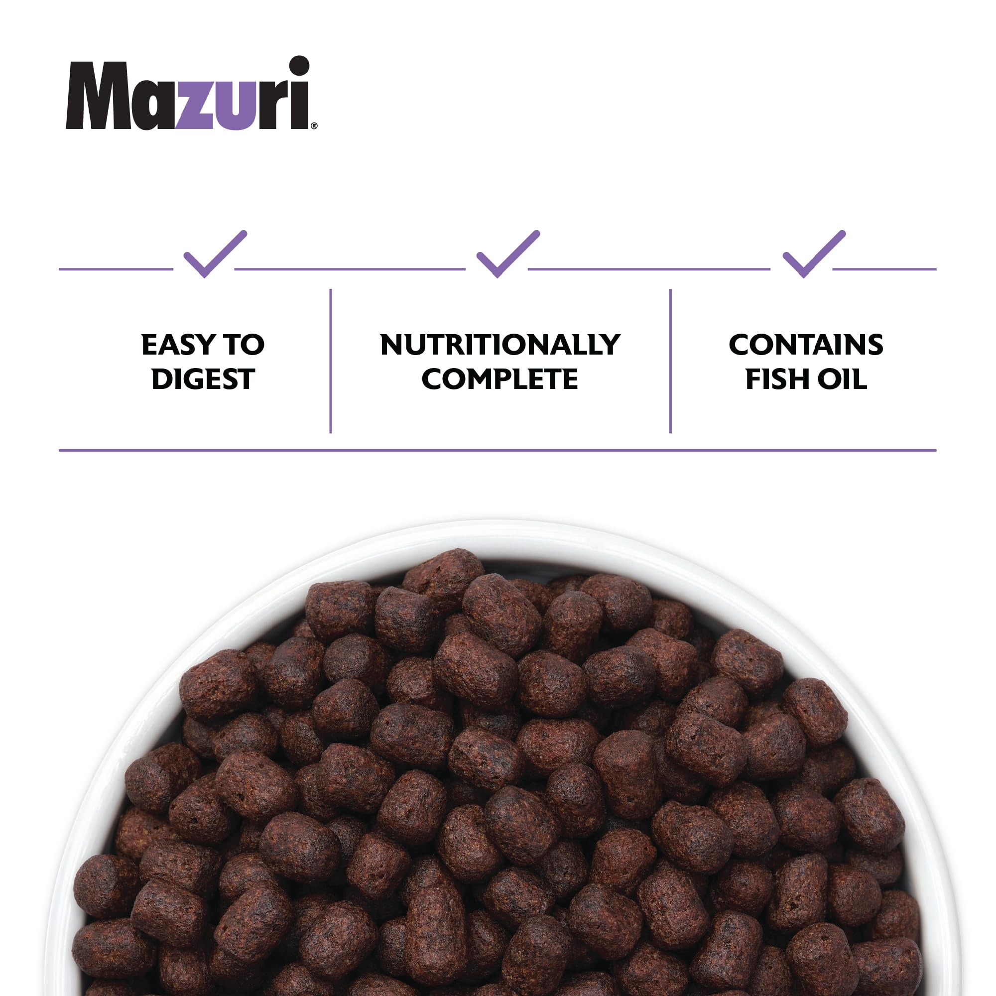 Live probiotics in Mazuri Ferret Diet support gut health and digestion.