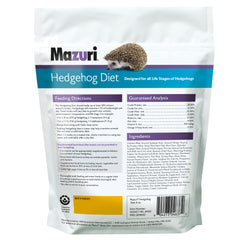 Mazuri hedgehog diet close-up of insectivorous ingredients for a balanced meal