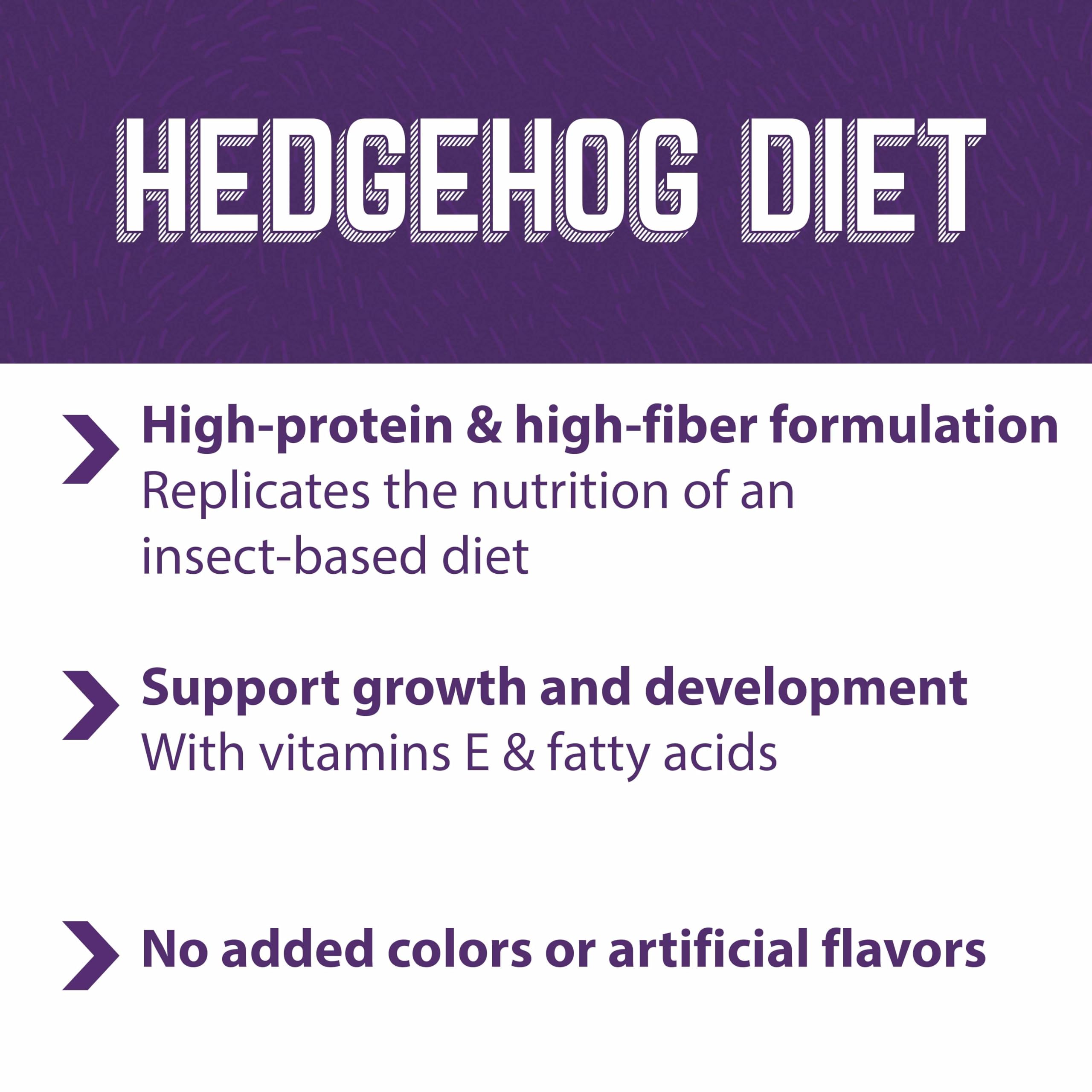 Mazuri hedgehog serving showing appealing taste and pellet integrity