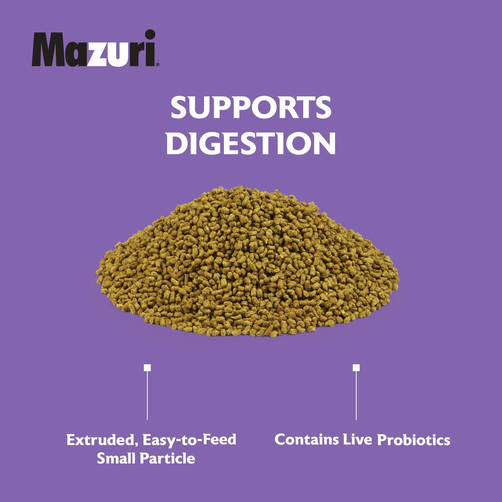 Mazuri Herbivorous Reptile Diet extrusion image emphasizes small particle feed