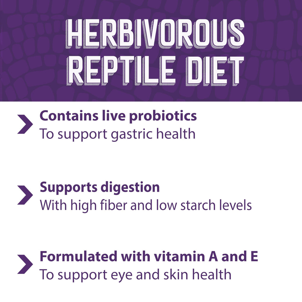 Mazuri Herbivorous Reptile Diet with vitamins A and E for eye and skin health