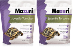 Mazuri Juvenile Tortoise Food bag front view with pellets supporting digestion.