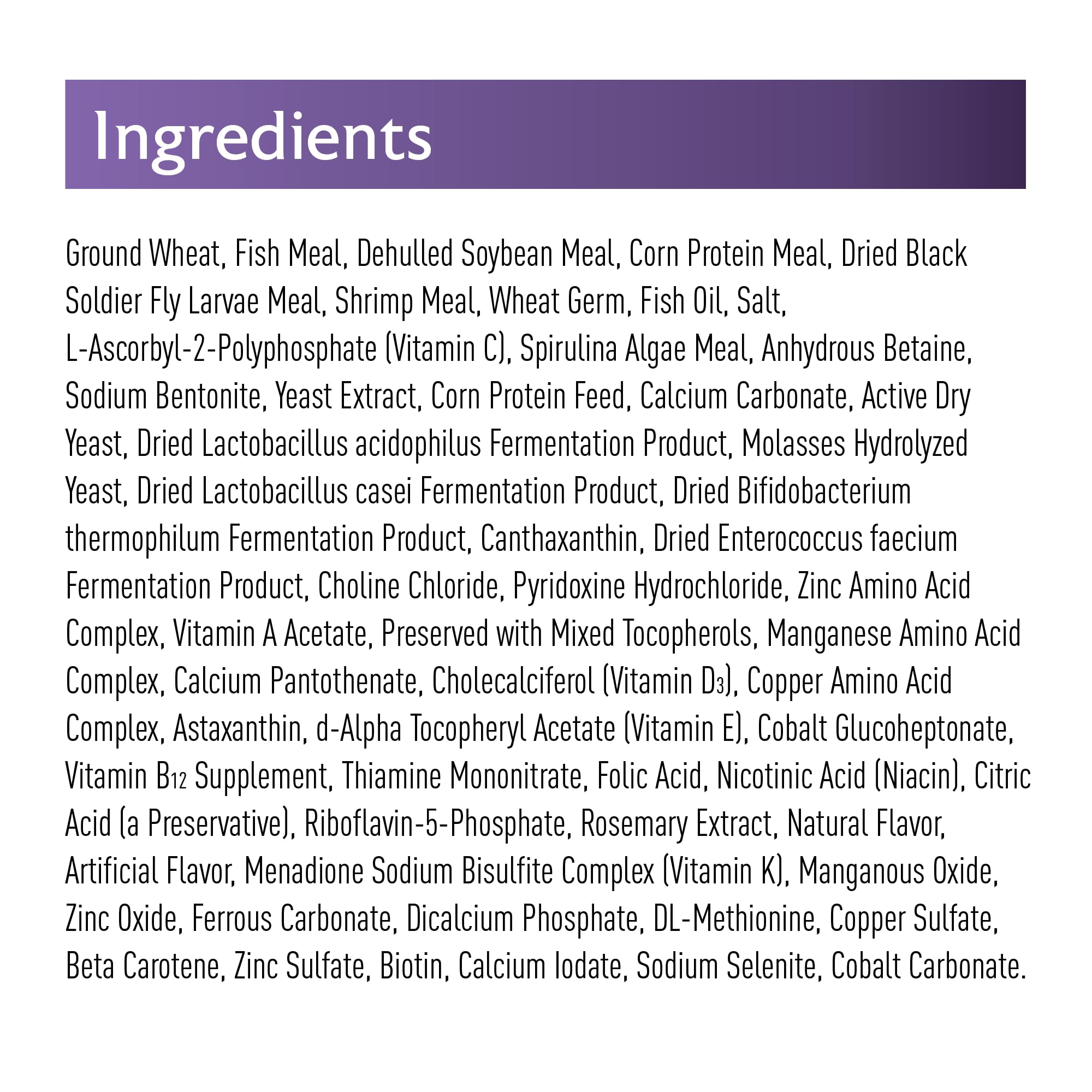 Mazuri Koi Premium Food Small emphasizes sustainable fishmeal sourcing.