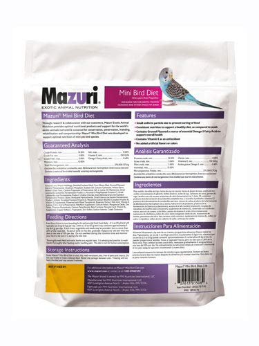 Mazuri mini bird food serving bowl—promotes consistent feeding and portion control.