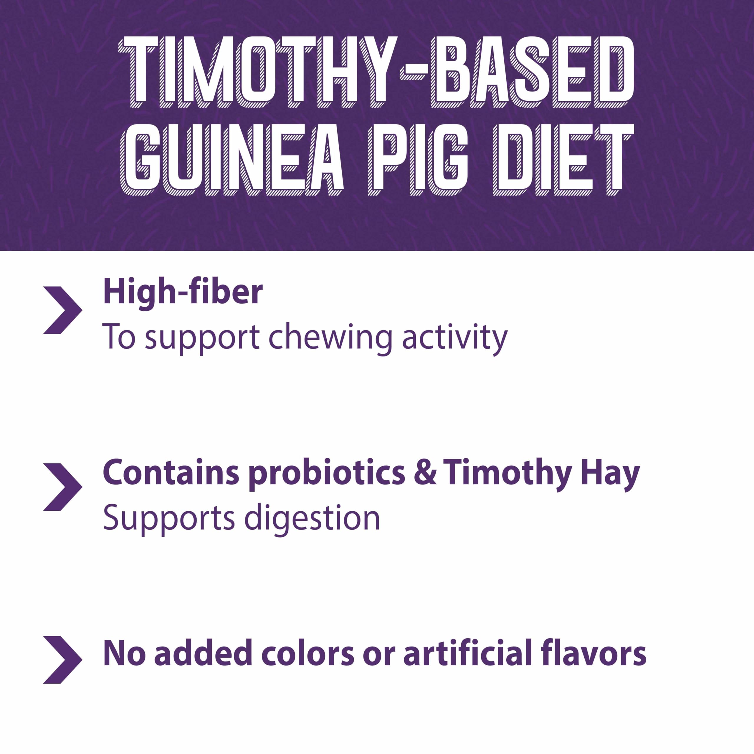 Mazuri Timothy-Based Guinea Pig Food Timothy hay scene highlights high-fiber diet.