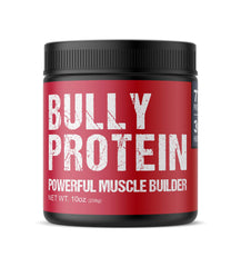 MBF Supplements dog protein powder jar highlights pure protein for daily canine nutrition.