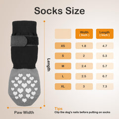 MBTWZ dog socks provide traction for senior dogs during walks on smooth floors.