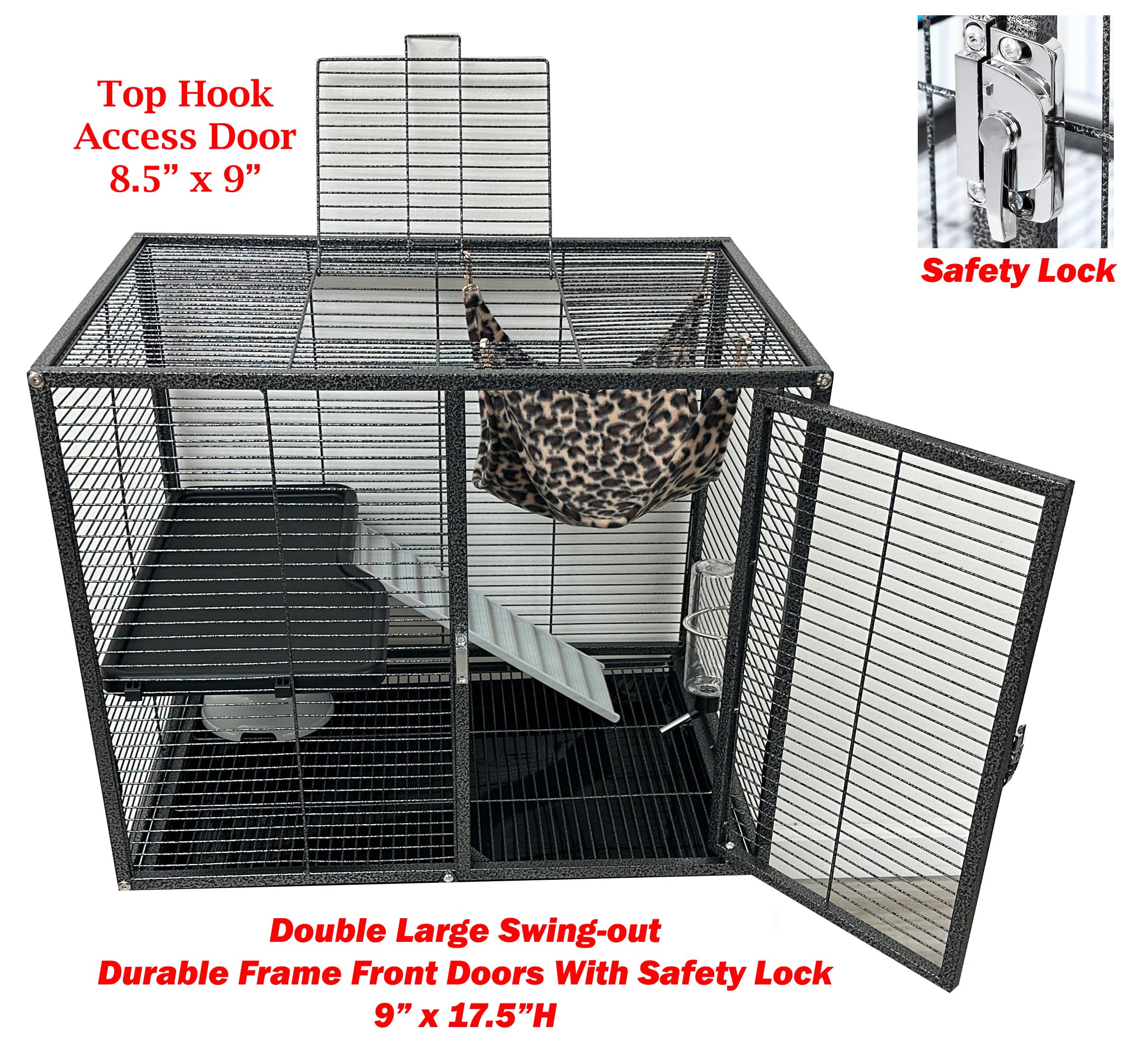 Mcage Deluxe Dimensions 20.5 x 20 x 45 inches for space to explore.
