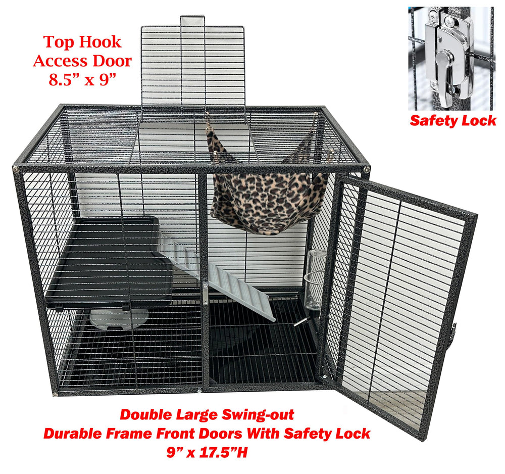 Mcage Deluxe Dimensions 20.5 x 20 x 45 inches for space to explore.