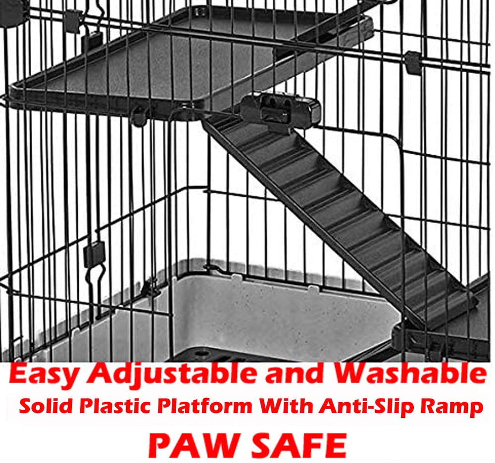 Mcage Deluxe Hutch paw-safe platform emphasizes easy, slip-resistant footing during play.