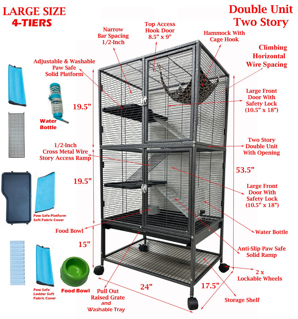 Mcage cage dimensions showcase 24x17.5 footprint for roomy play area