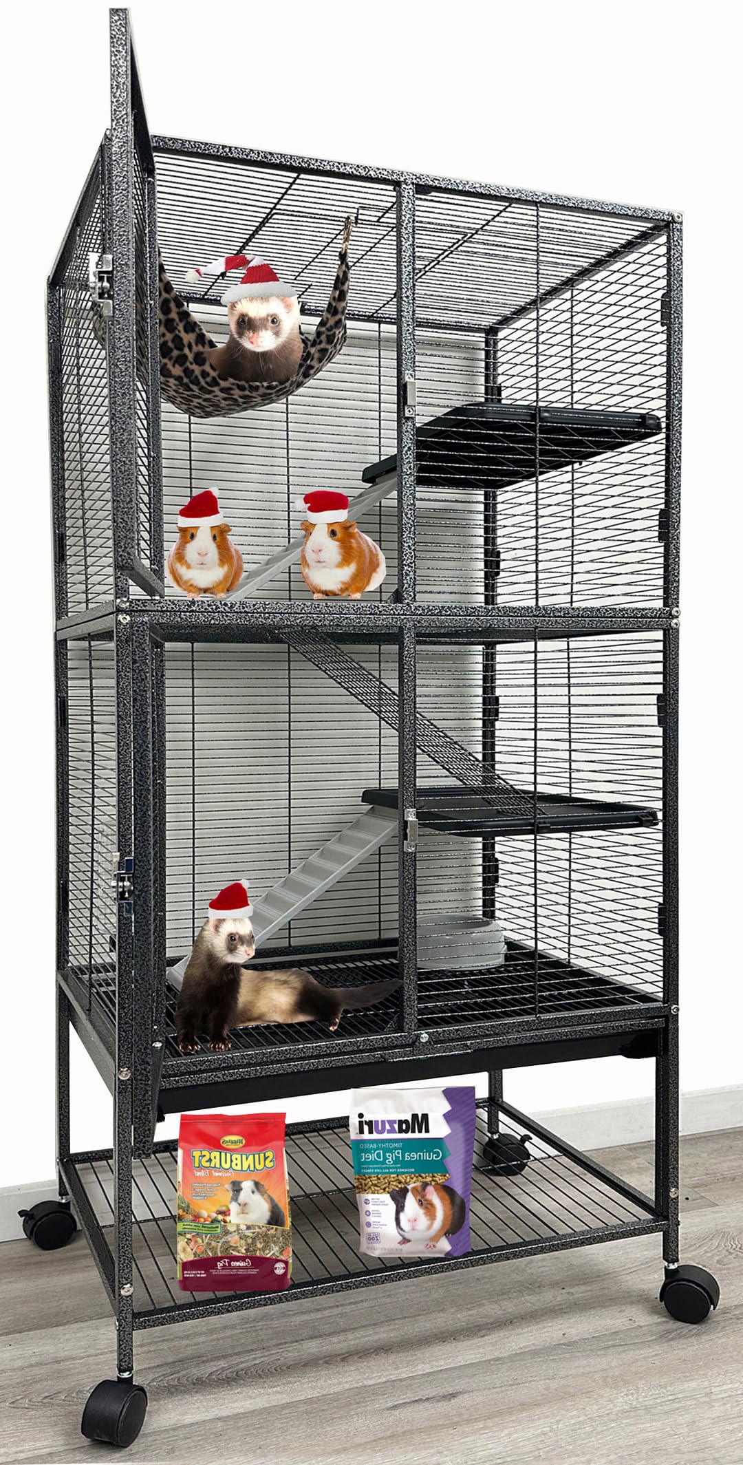 Mcage large two-story deluxe outer view showing spacious double unit for multiple small pets