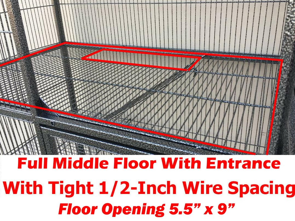 Mcage front doors with safety locks for secure pet access