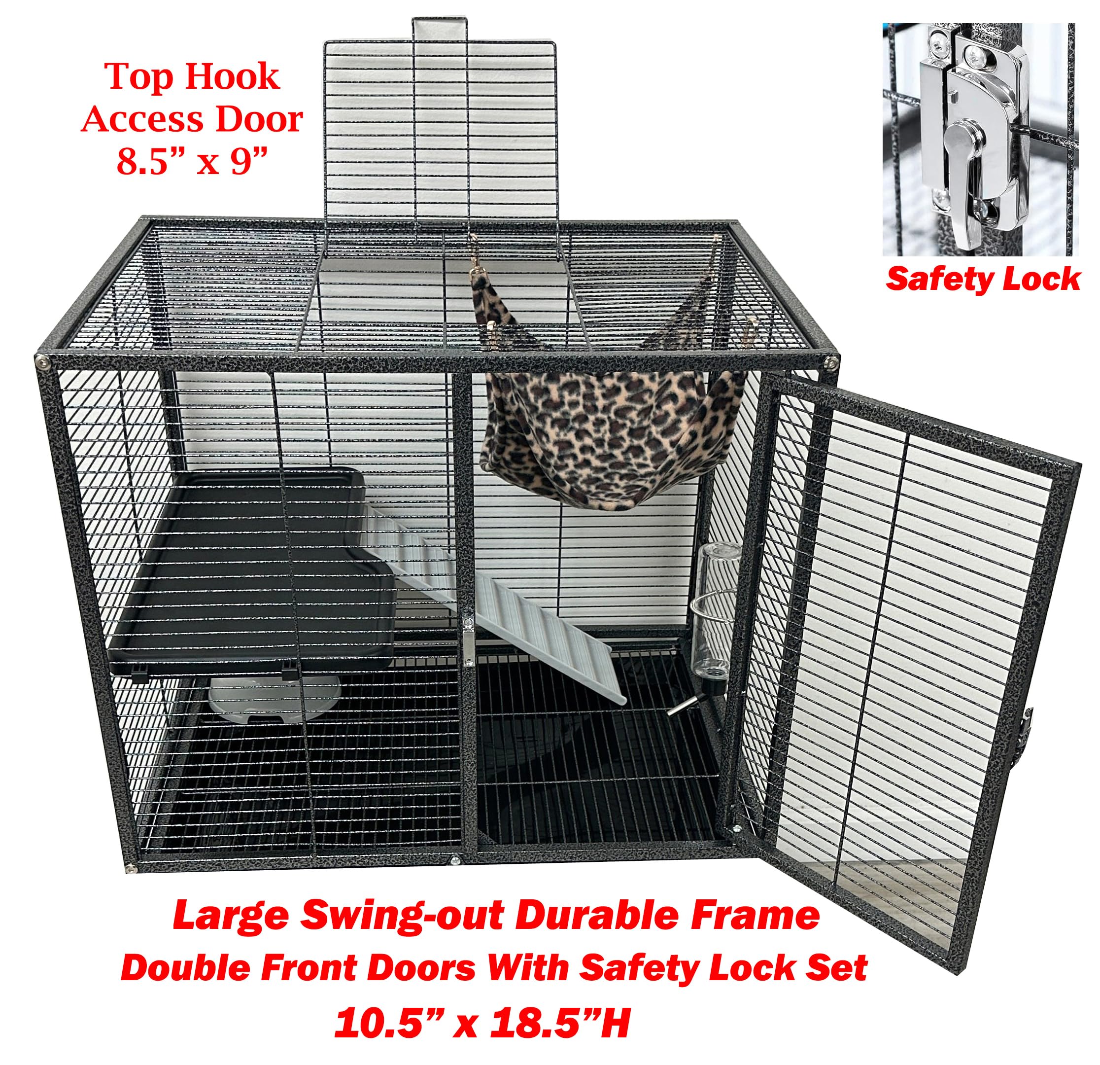 Mcage included hammock demonstrates enrichment accessory for daily routine