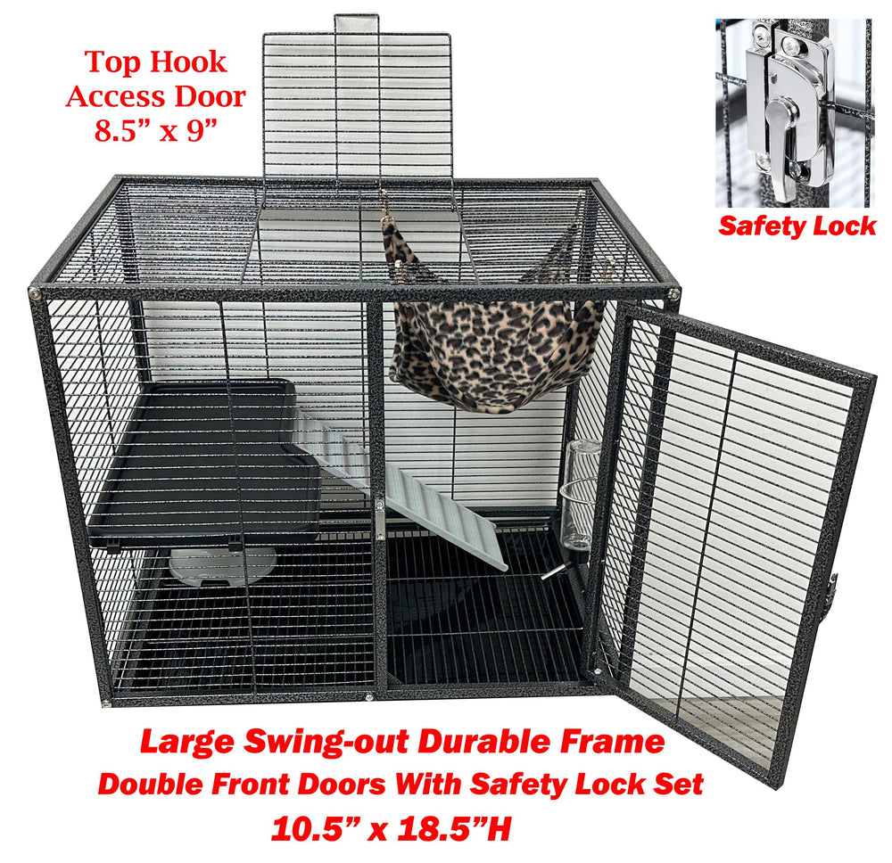 Mcage included hammock demonstrates enrichment accessory for daily routine