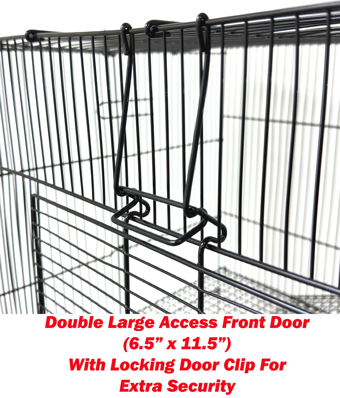 Mcage removable bottom grate with washable tray makes cleanup quick.