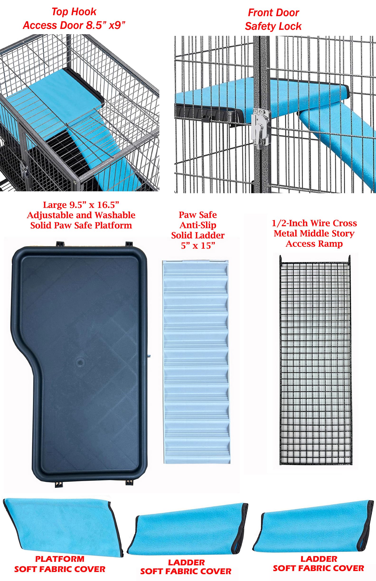 Mcage X-Large dimensions 31x18.5x53.5 inches on rolling stand