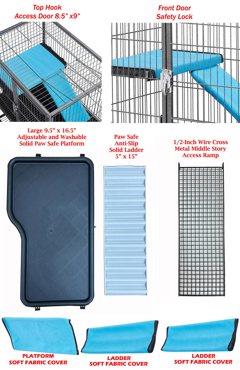 Mcage X-Large dimensions 31x18.5x53.5 inches on rolling stand
