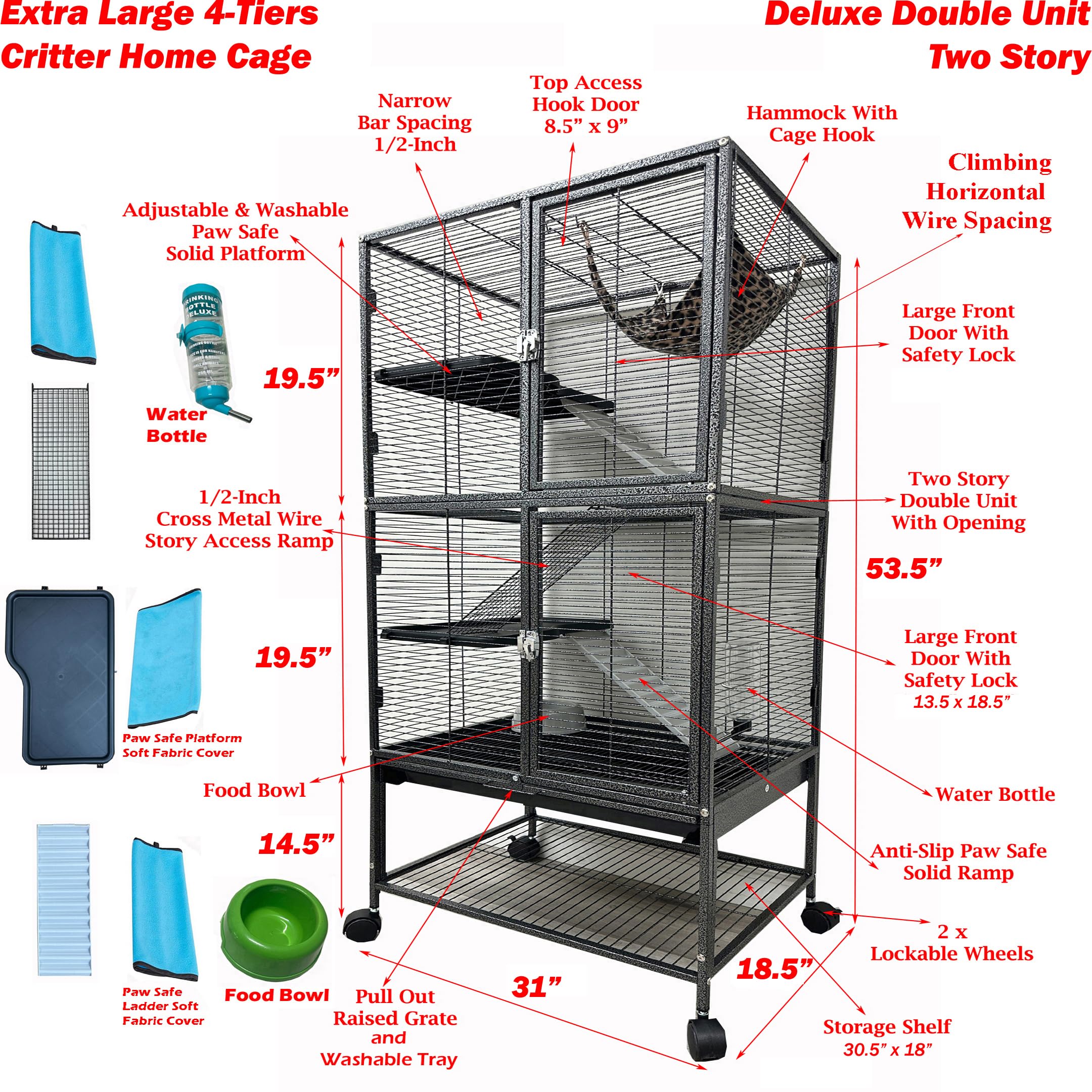 Mcage X-Large tight spacing wire prevents escapes and keeps pets secure