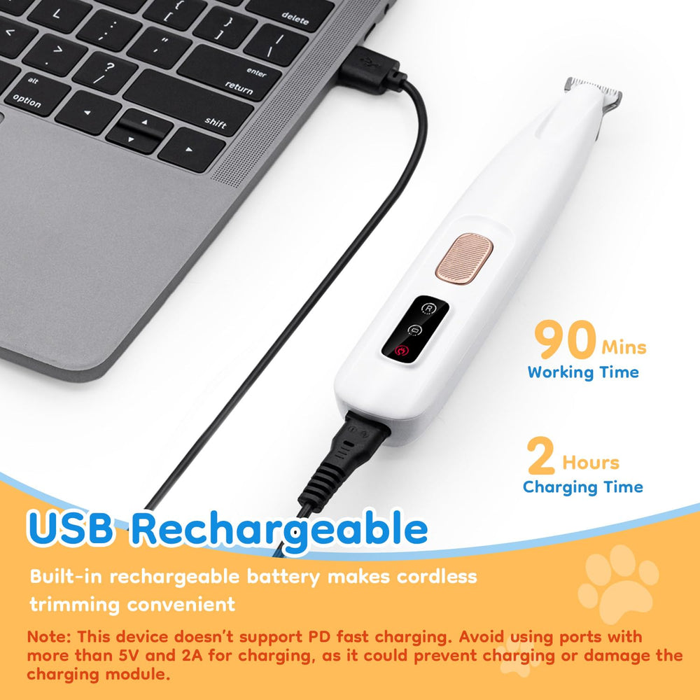 Mcbazel Pet Micro Precision Trimmer one-touch operation for simple grooming sessions.