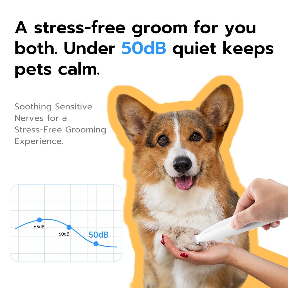 Mcbazel Pet Micro Precision Trimmer waterproof design enables shower trimming and easy cleaning.