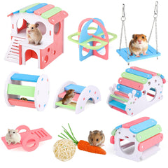 MCEAST hamster toy swing in blue boosts exercise and playful interaction.
