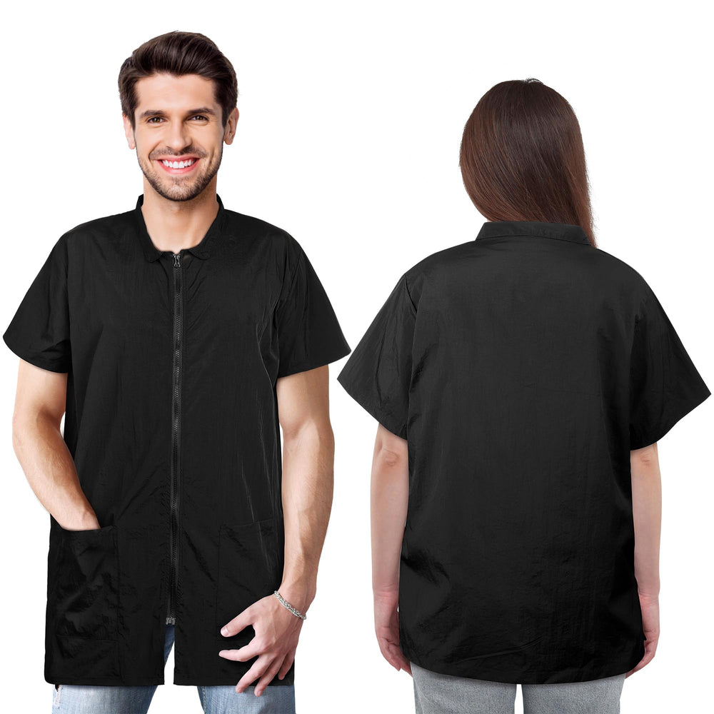 MCEAST pet grooming uniform with full zipper enables quick changes and efficiency