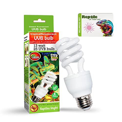 MCLANZOO uvb-bulb-in-tank paired with tester-card helps monitor UV exposure.
