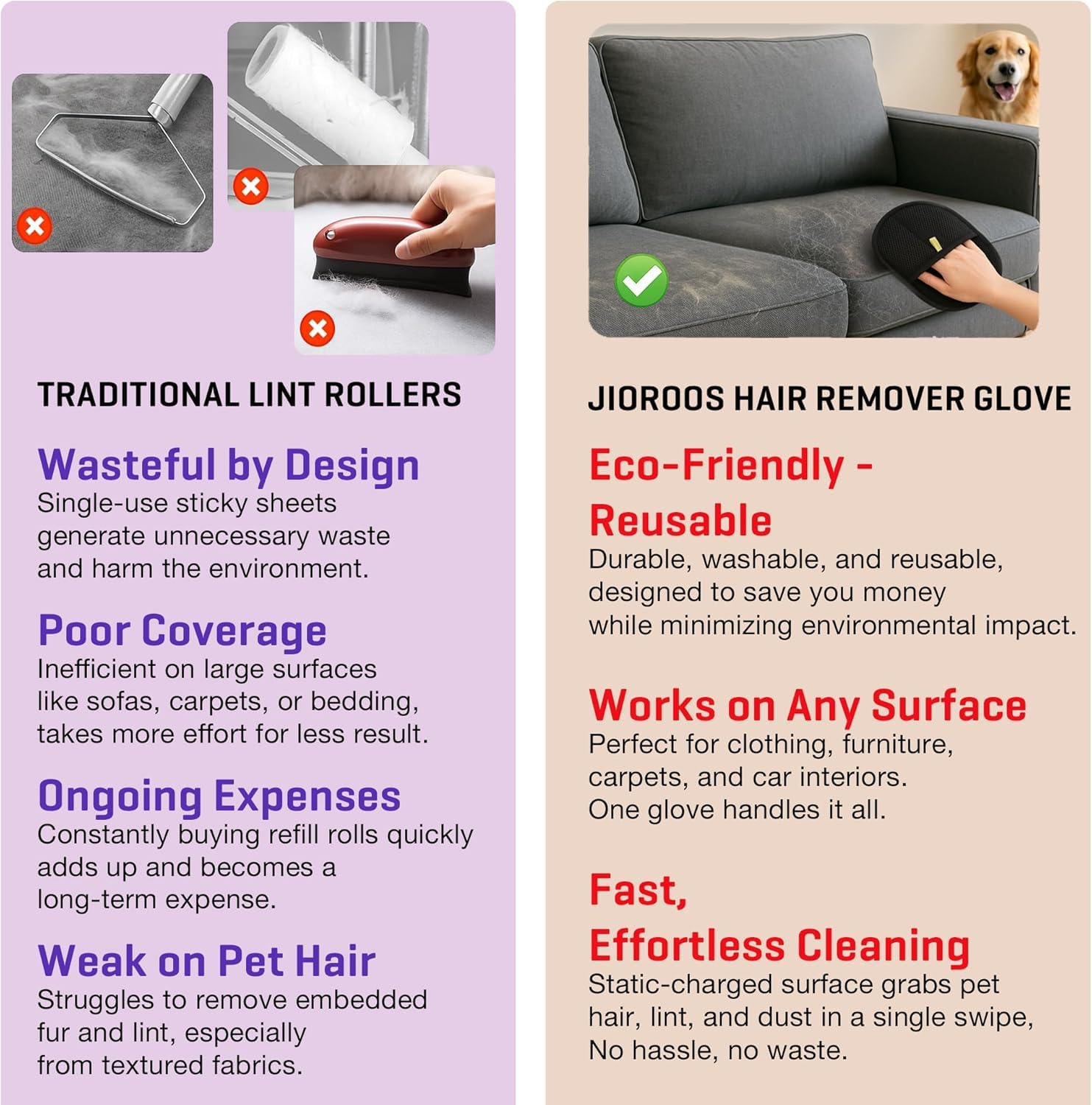 Mcocoee reusable design reduces waste during cleaning.